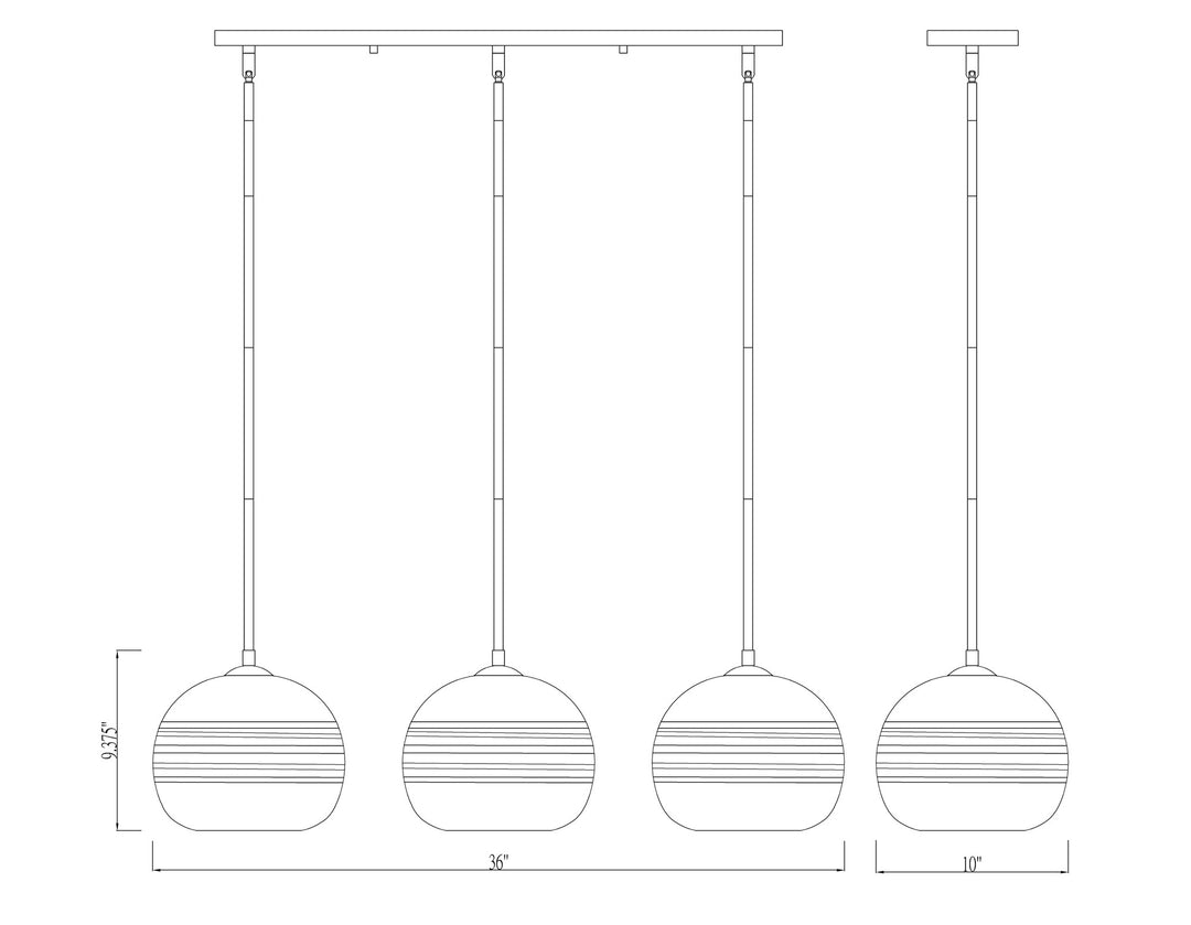 Harmony - 3 Light Linear Chandelier
