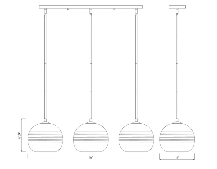 Harmony - 3 Light Linear Chandelier