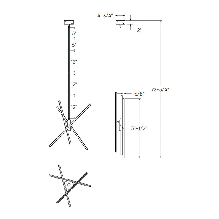 Asterisk - LED 32" Pendant