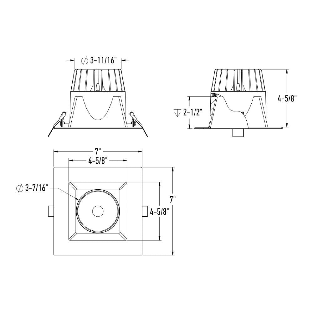 RGR - LED Square Regressed Downlight