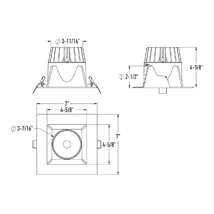 RGR - LED Square Regressed Downlight
