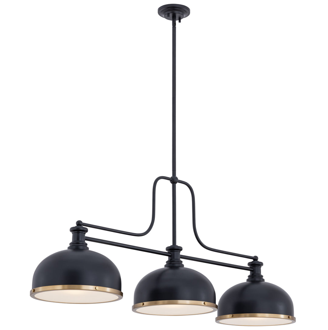 Melange - 3 Light Billiard Light (725-3MB-D12MB+HBR)