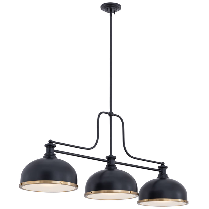 Melange - 3 Light Billiard Light (725-3MB-D12MB+HBR)