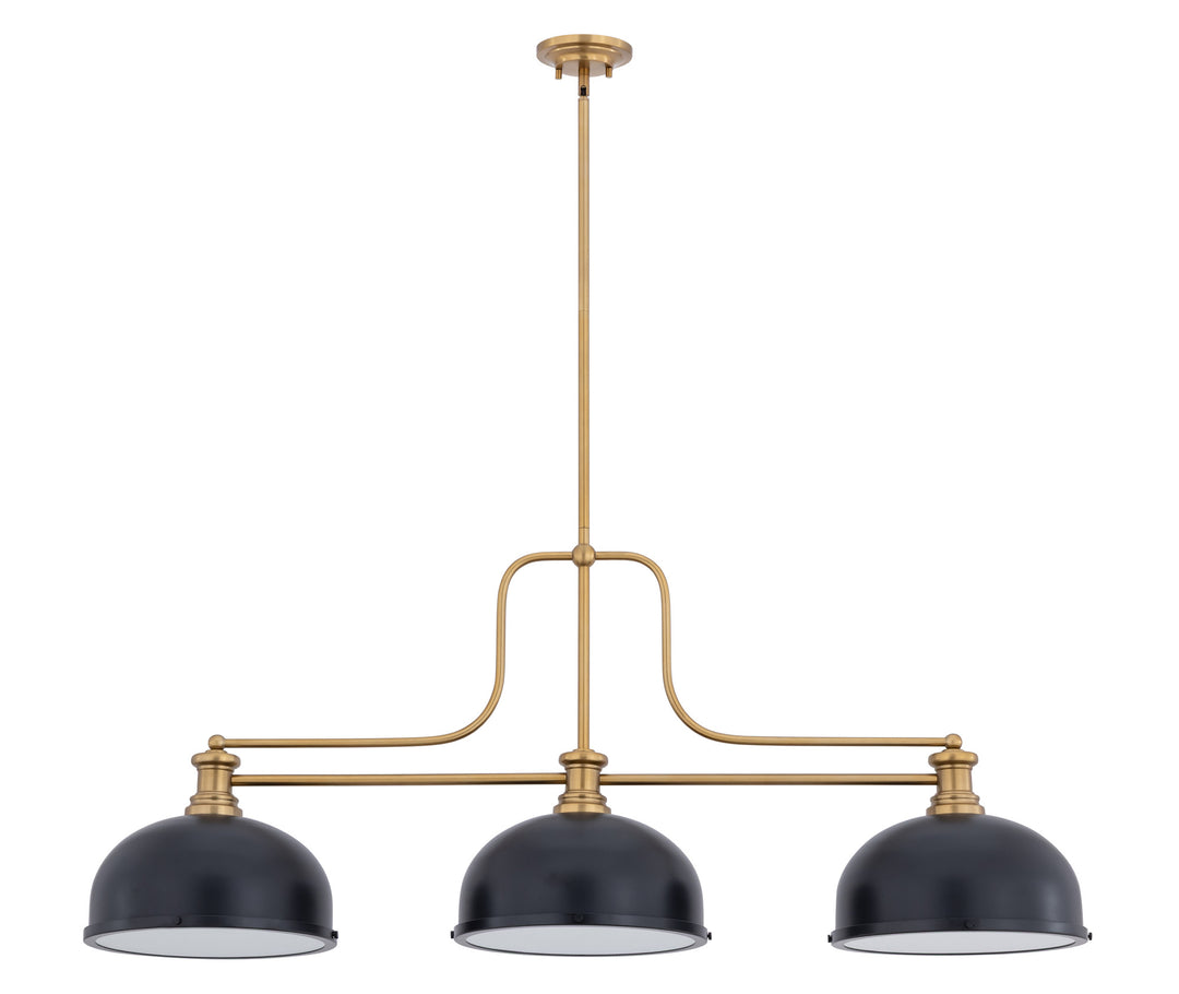 Melange - 3 Light Billiard Light (725-3HBR-D12MB)