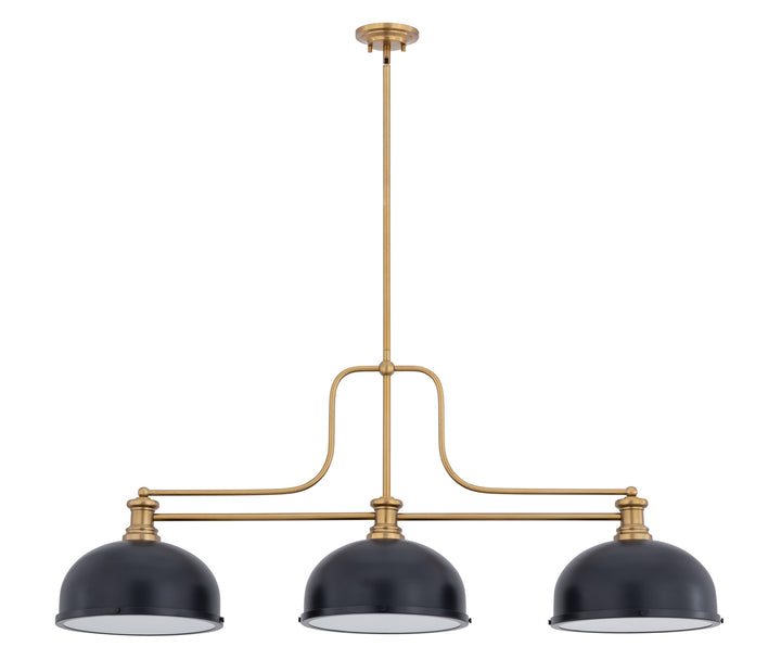Melange - 3 Light Billiard Light (725-3HBR-D12MB)