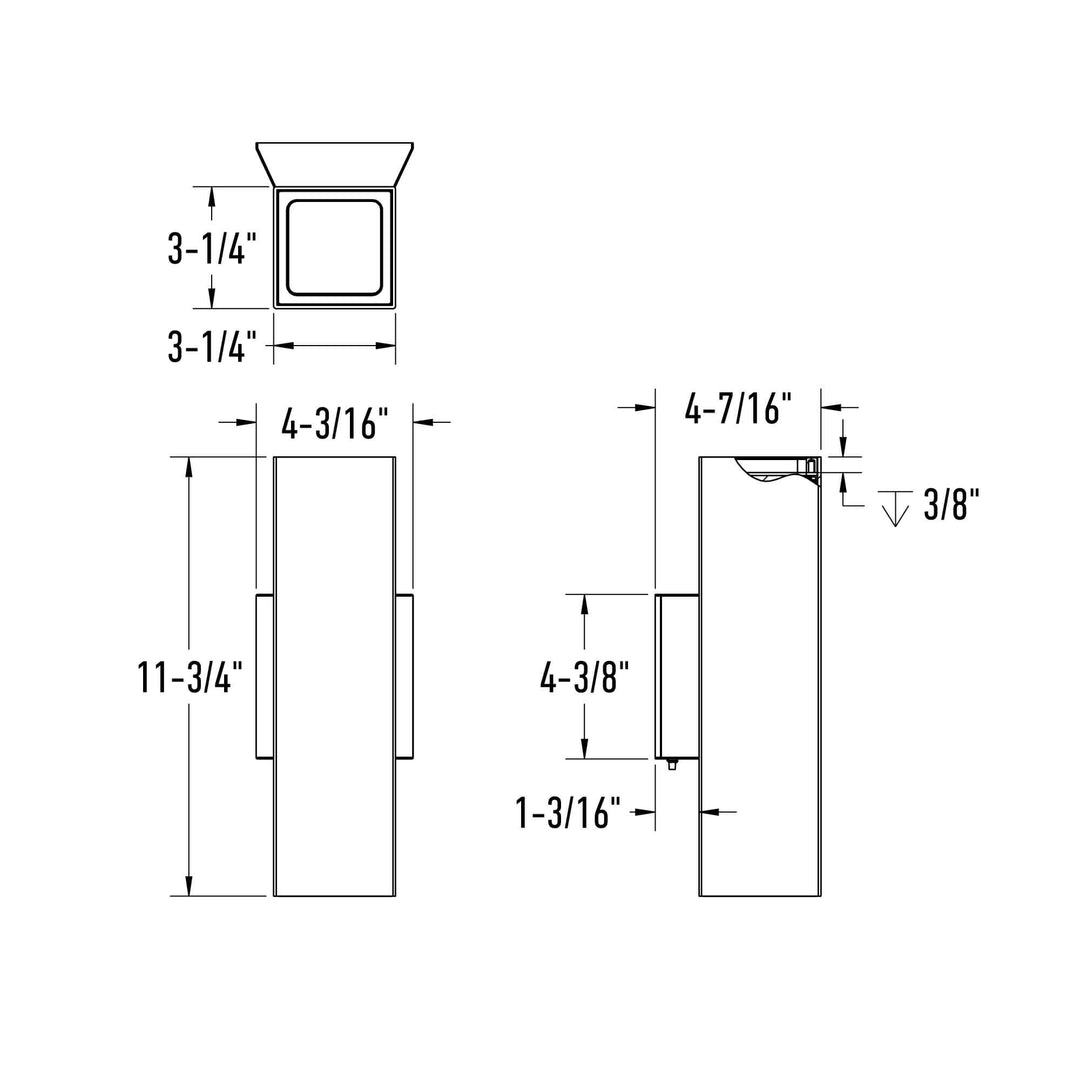Brooklyn - LED 12" Rectangular Wall Sconce