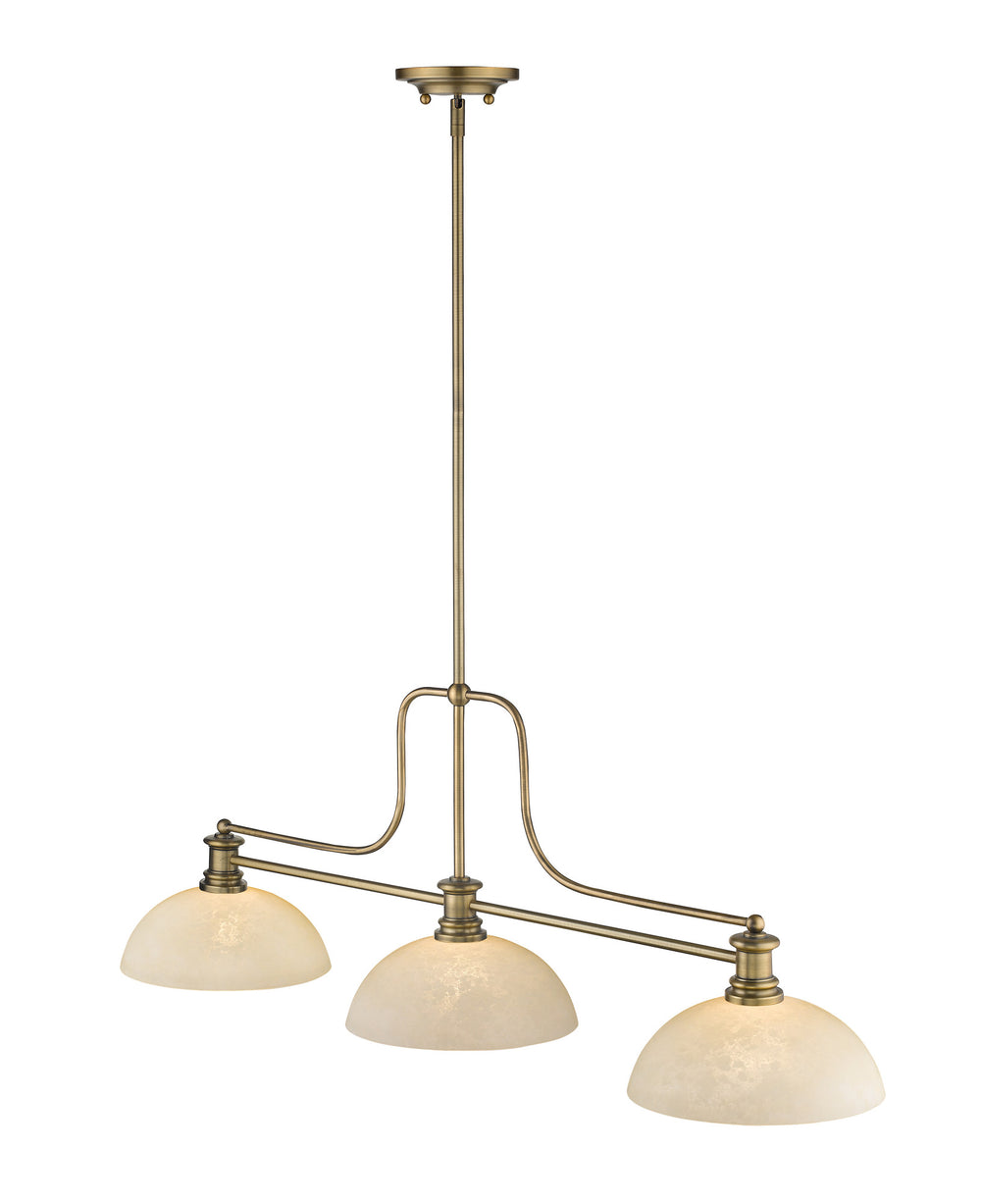 Melange - 3 Light Billiard Light (725-3HBR-DGM14)