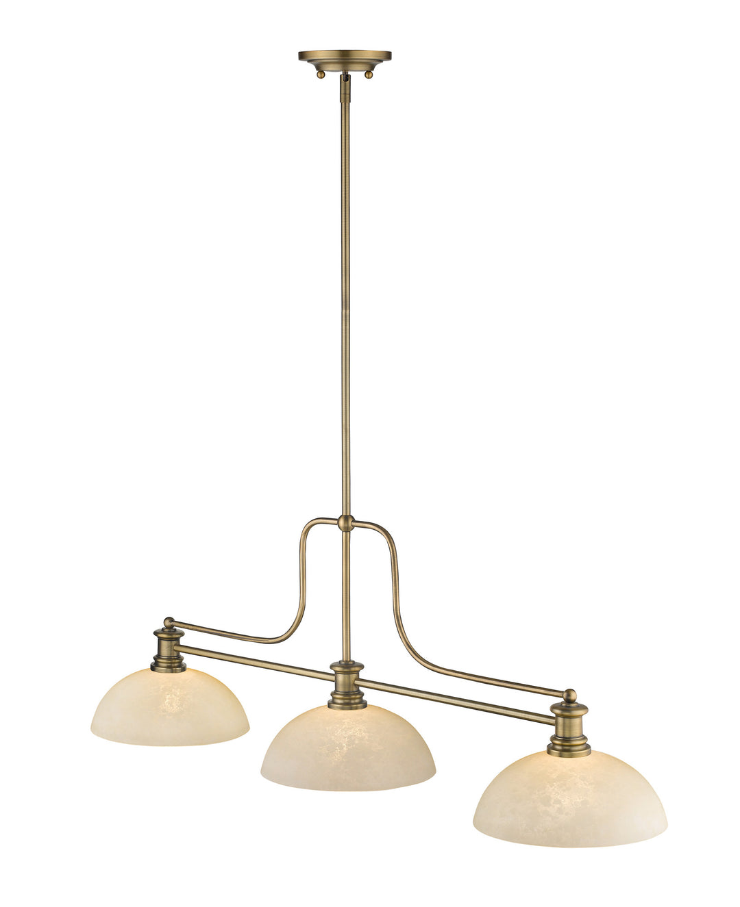 Melange - 3 Light Billiard Light (725-3HBR-DGM14)