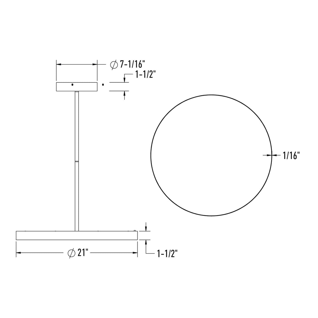 Fusion - LED 2-in-1 Pendant and Flush Mount