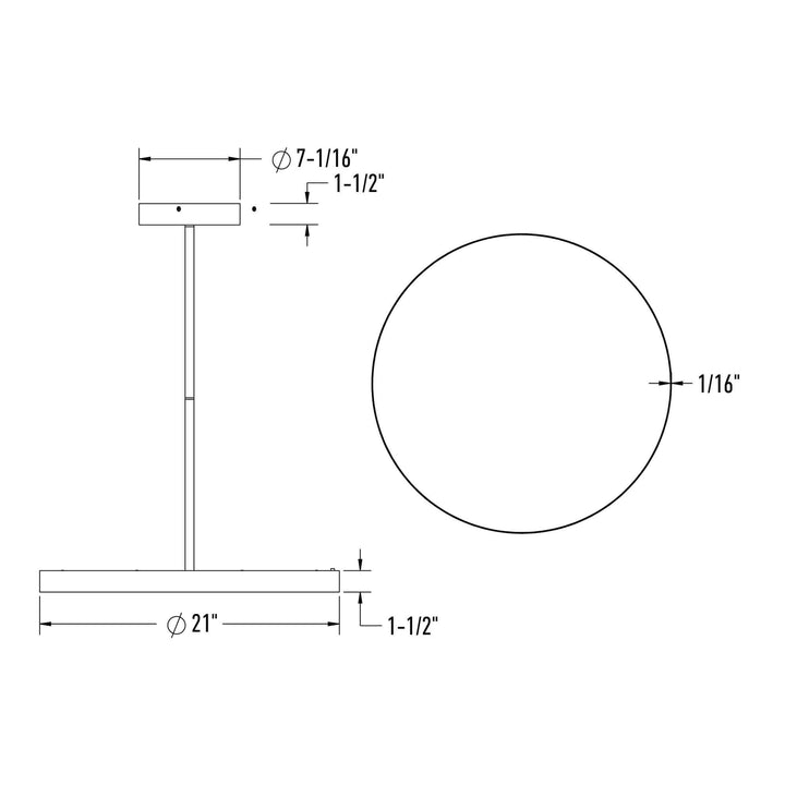 Fusion - LED 2-in-1 Pendant and Flush Mount