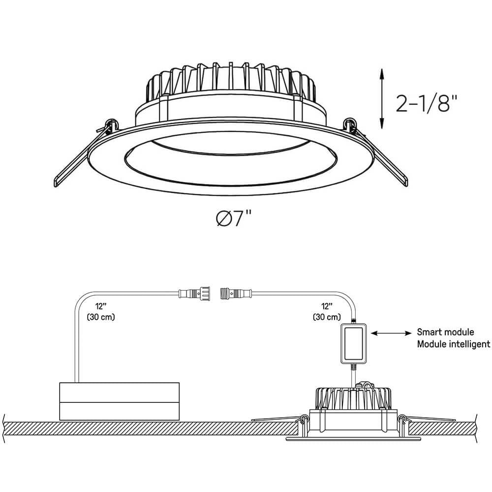 Etch Pro - LED Round Smart Regressed Panel