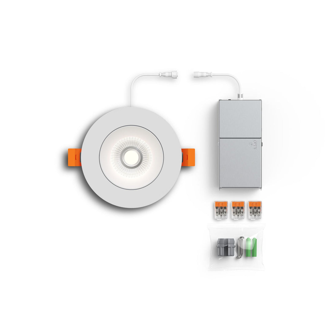 Revolve - LED 3.5" Round Regressed Gimbal Downlight (5CCT + Dim-to-Warm)