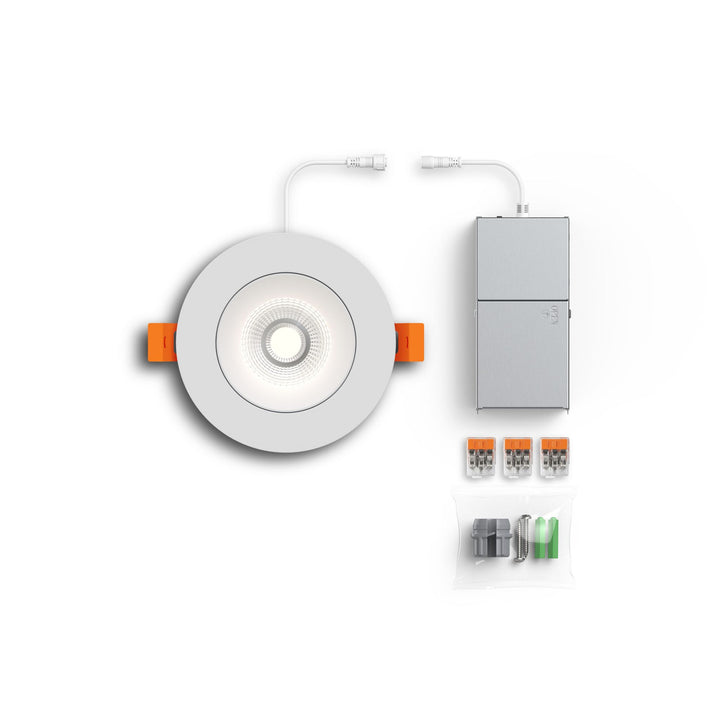 Revolve - LED 3.5" Round Regressed Gimbal Downlight (5CCT + Dim-to-Warm)
