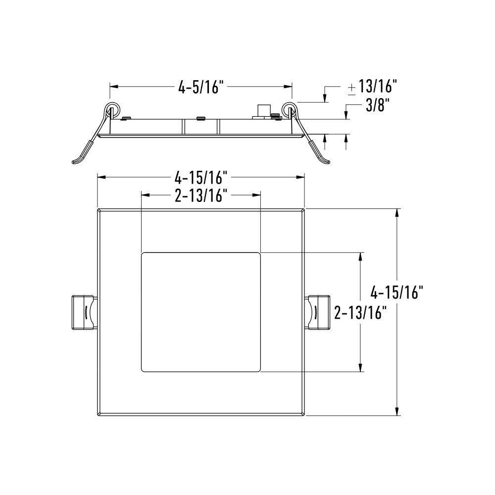 Reach - LED 4" Square Slim Panel