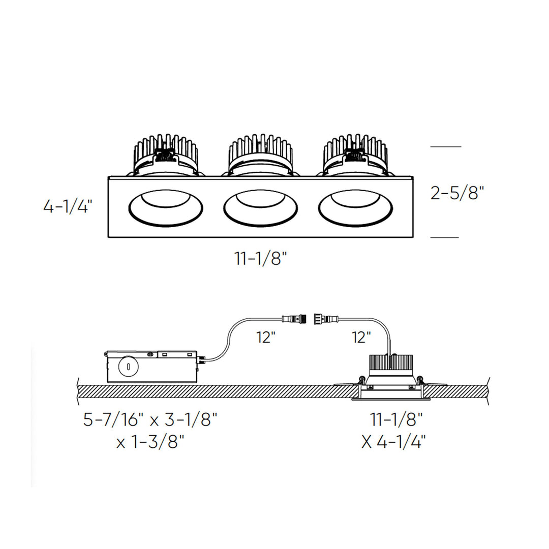Revolve - LED 3.5" Triple Regressed Gimbal Downlight