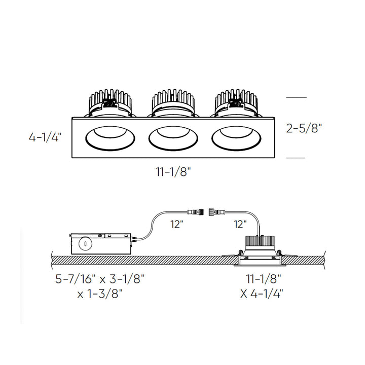 Revolve - LED 3.5" Triple Regressed Gimbal Downlight