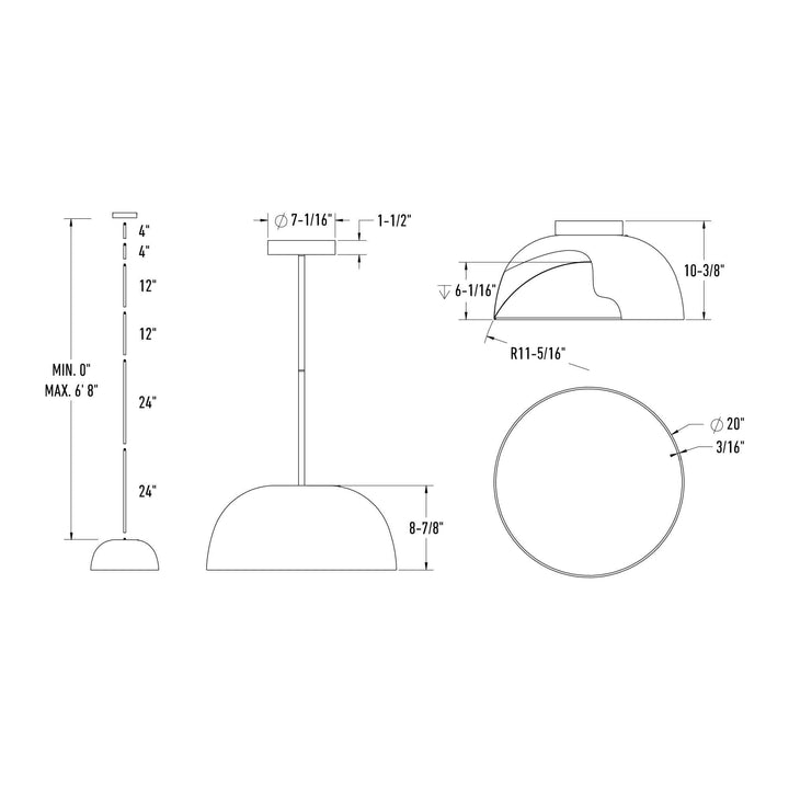 Napa - LED 2-in-1 Flush Mount and Pendant
