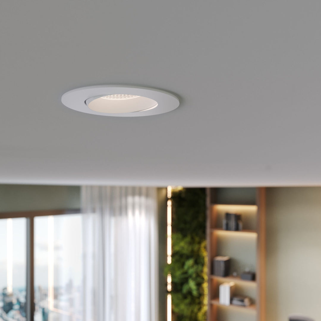 Revolve - LED 4" Round Regressed Gimbal Downlight (5CCT + Dim-to-Warm)