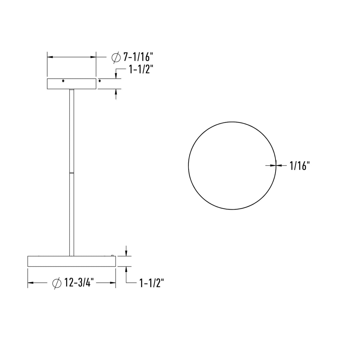 Fusion - LED 2-in-1 Pendant and Flush Mount