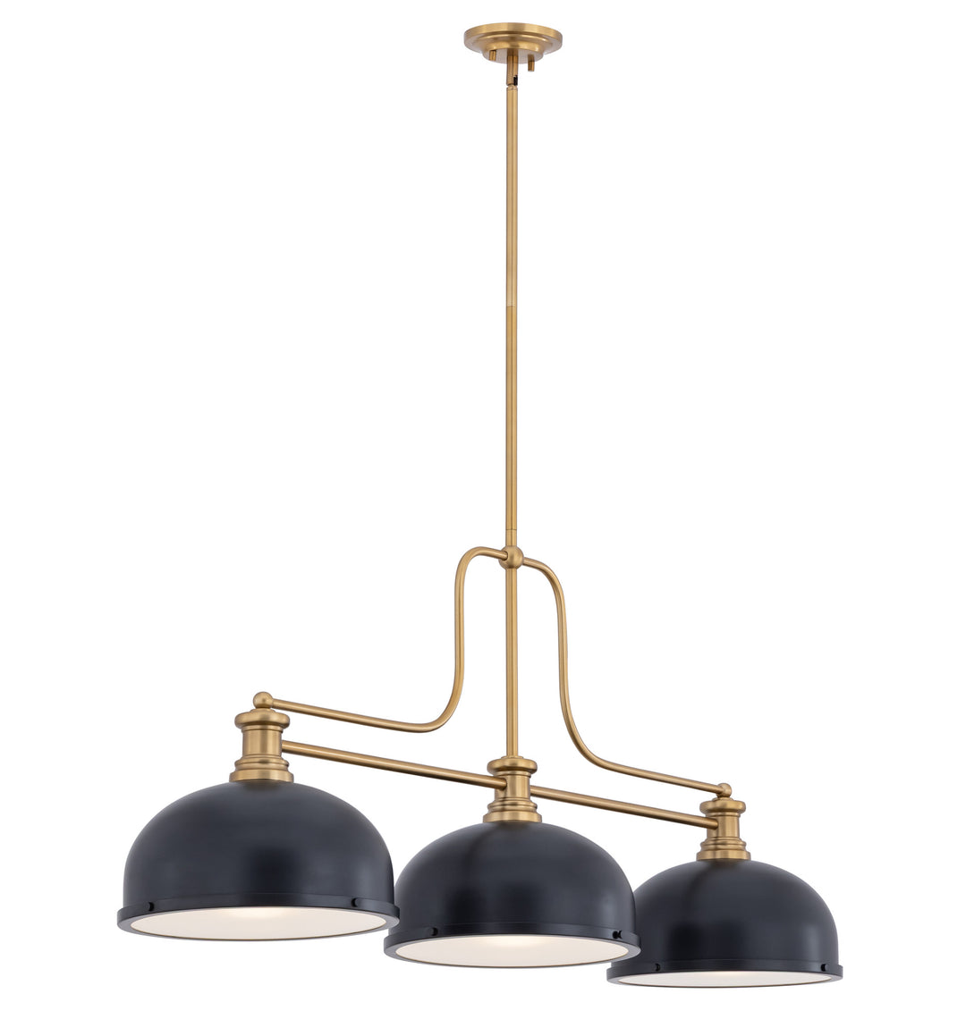 Melange - 3 Light Billiard Light (725-3HBR-D12MB)