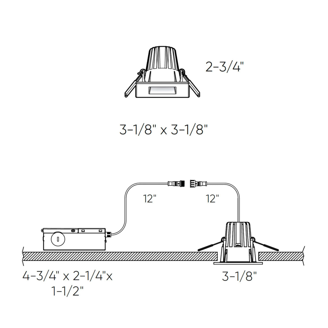 RGR - LED Square Regressed Downlight