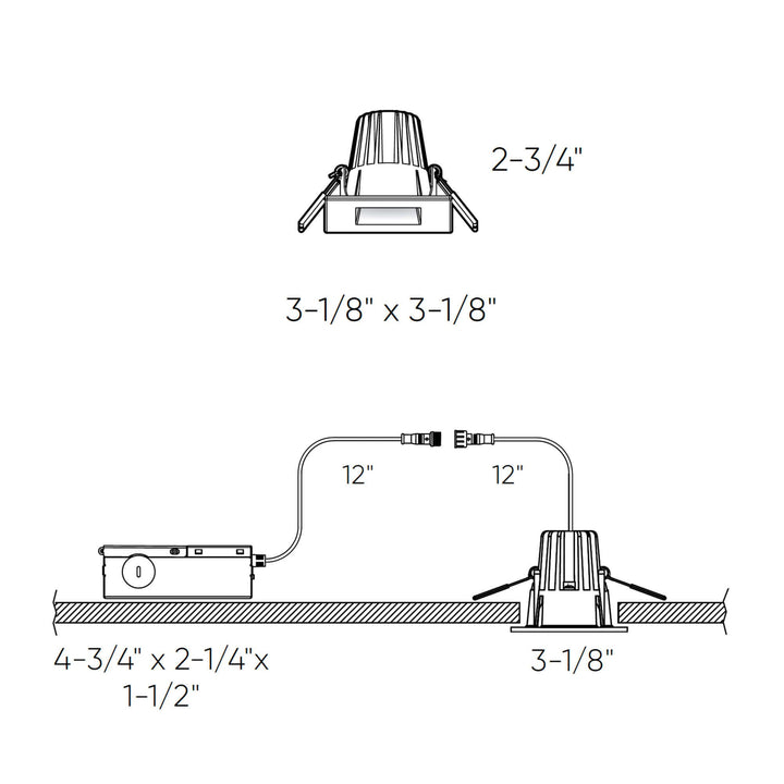 RGR - LED Square Regressed Downlight