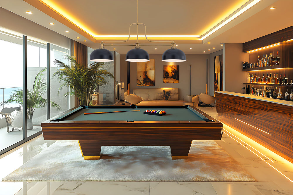 Melange - 3 Light Billiard Light (725-3HBR-D13MB)