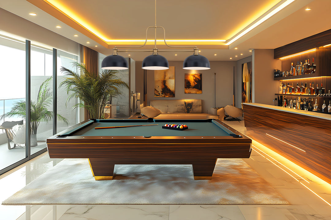 Melange - 3 Light Billiard Light (725-3HBR-D13MB)