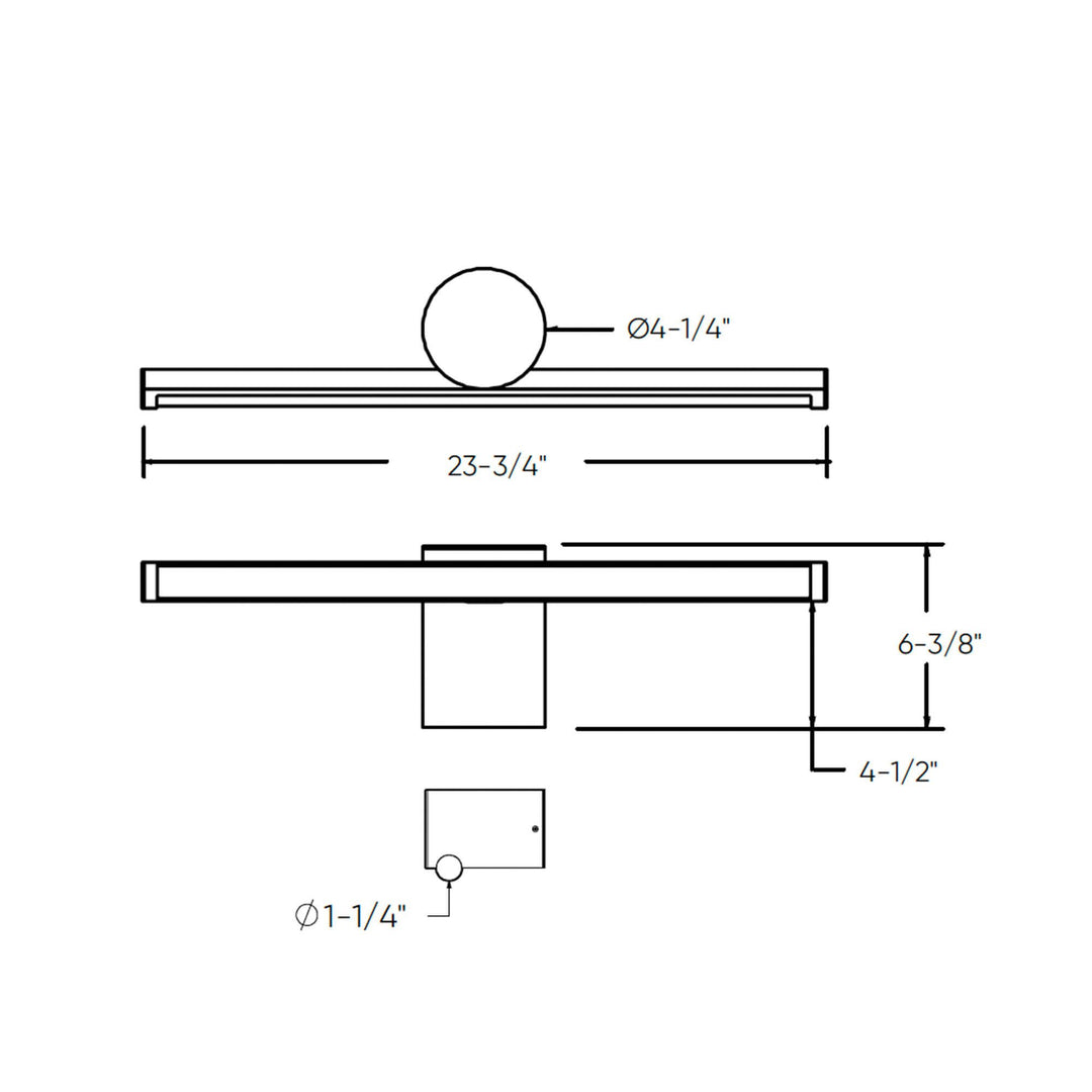Balance - LED 24" Two-Toned Wall Light