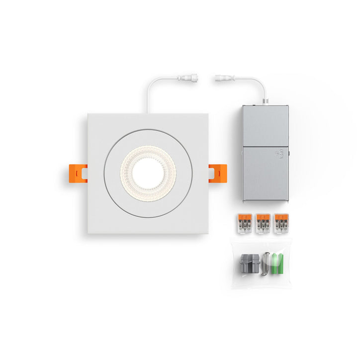 Pivot - LED 4" Flat Square Gimbal Recessed