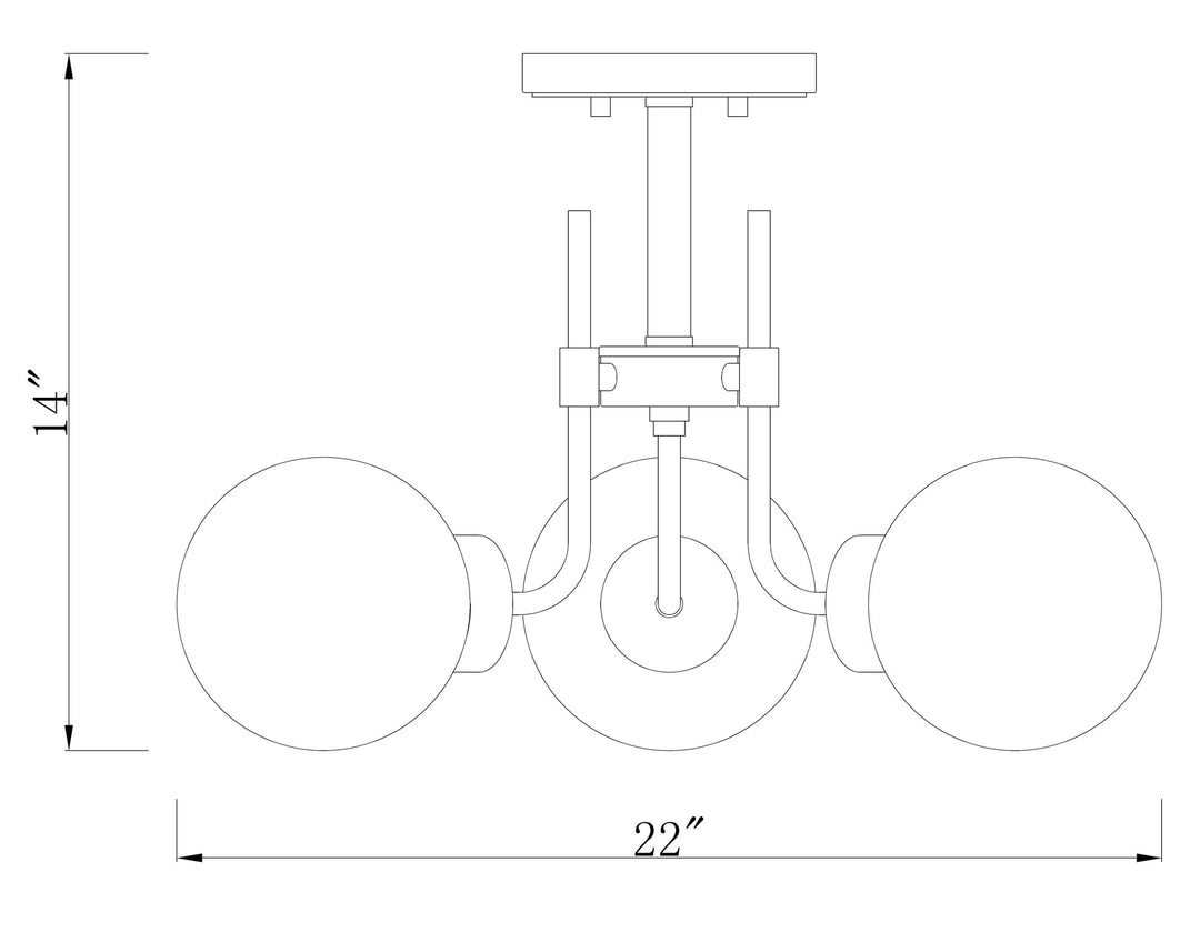 Parsons - Semi-Flush Mount