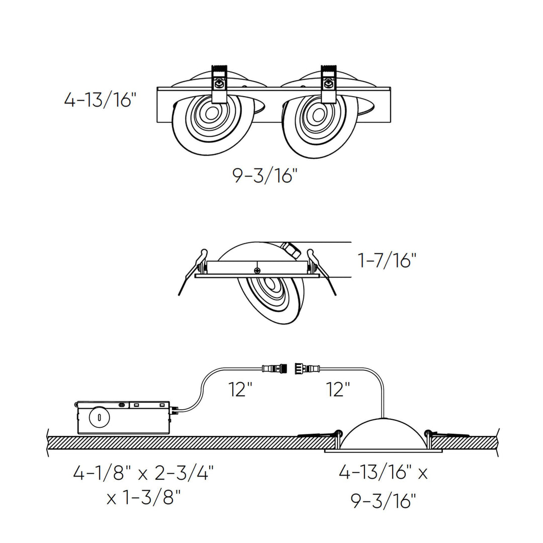 Pivot - LED Double Flat Gimbal Recessed