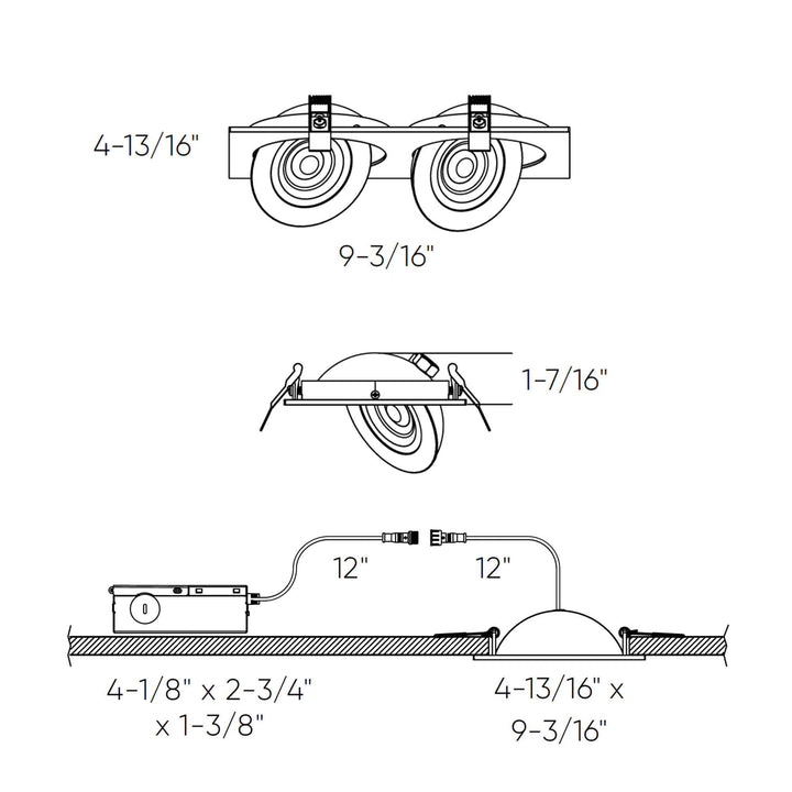 Pivot - LED Double Flat Gimbal Recessed