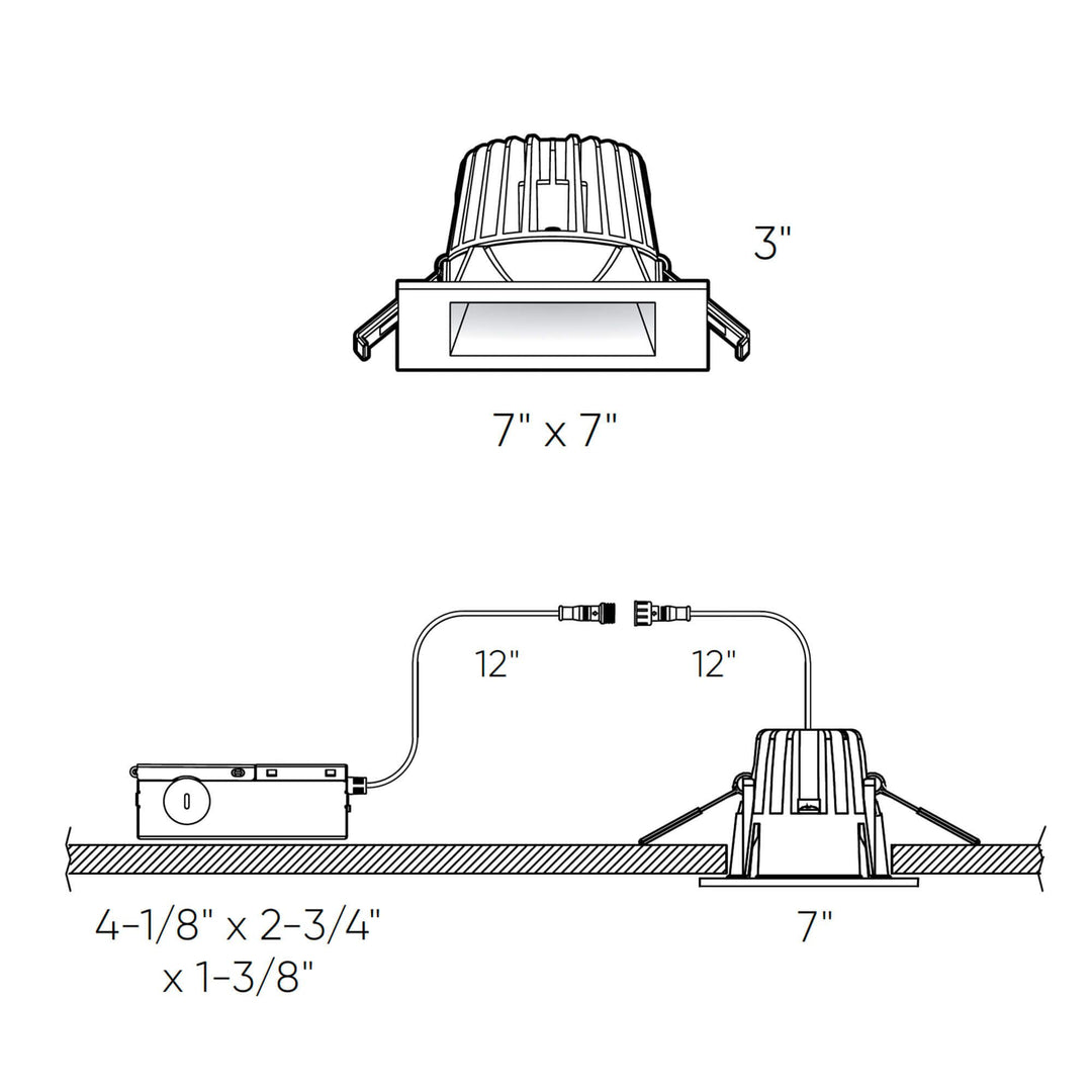 RGR - LED Square Regressed Downlight