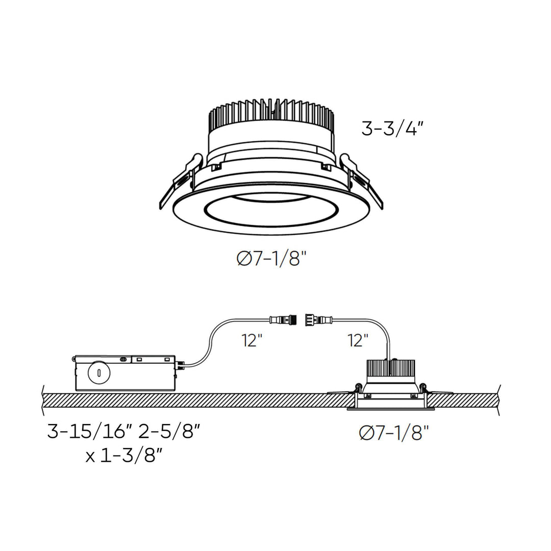 Revolve - LED Round Dim-To-Warm Regressed Gimbal Downlight