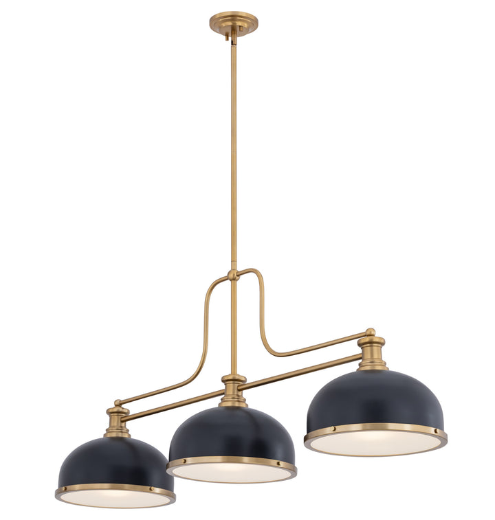 Melange - 3 Light Billiard Light (725-3HBR-D12MB+HBR)