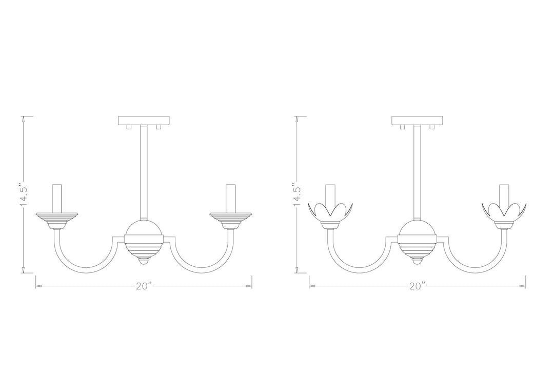 Allistair - 4 Light Semi-Flush Mount