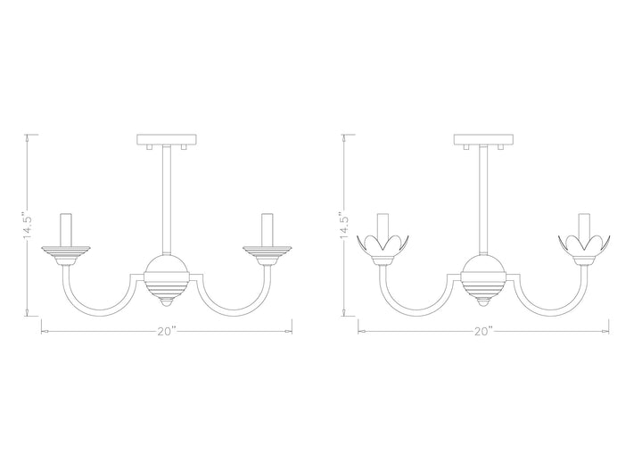 Allistair - 4 Light Semi-Flush Mount