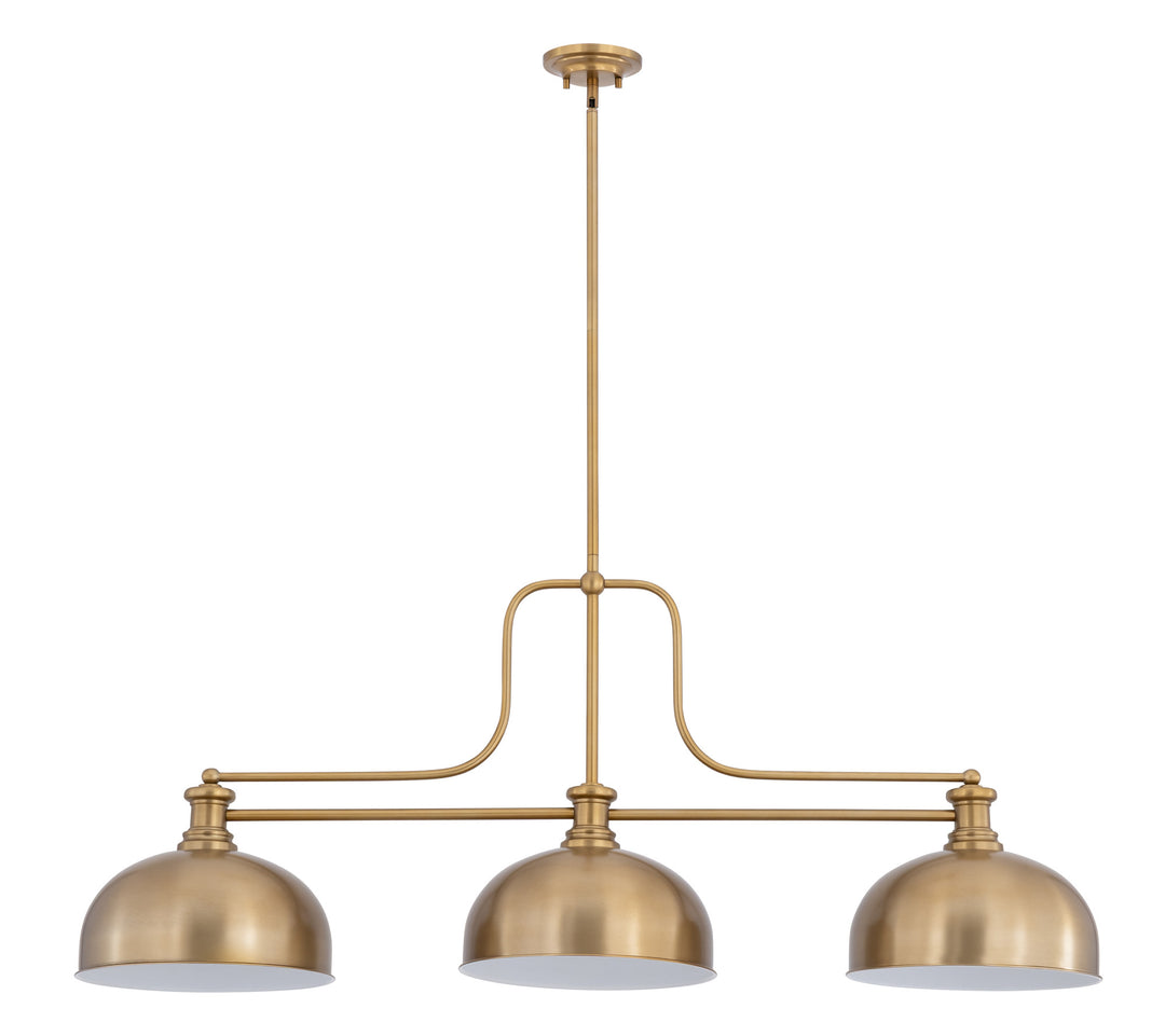 Melange - 3 Light Billiard Light (725-3HBR-D13HBR)