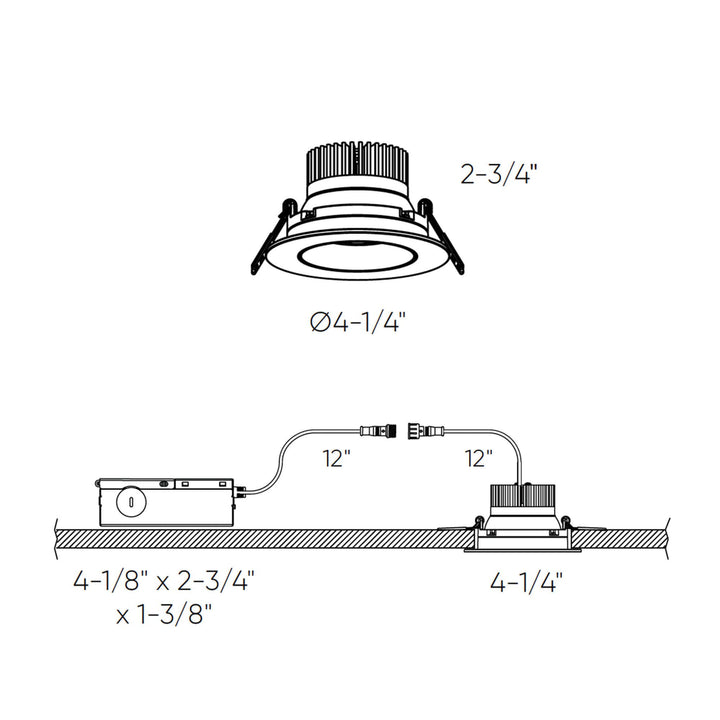 Revolve - LED 3.5" Round Regressed Gimbal Downlight