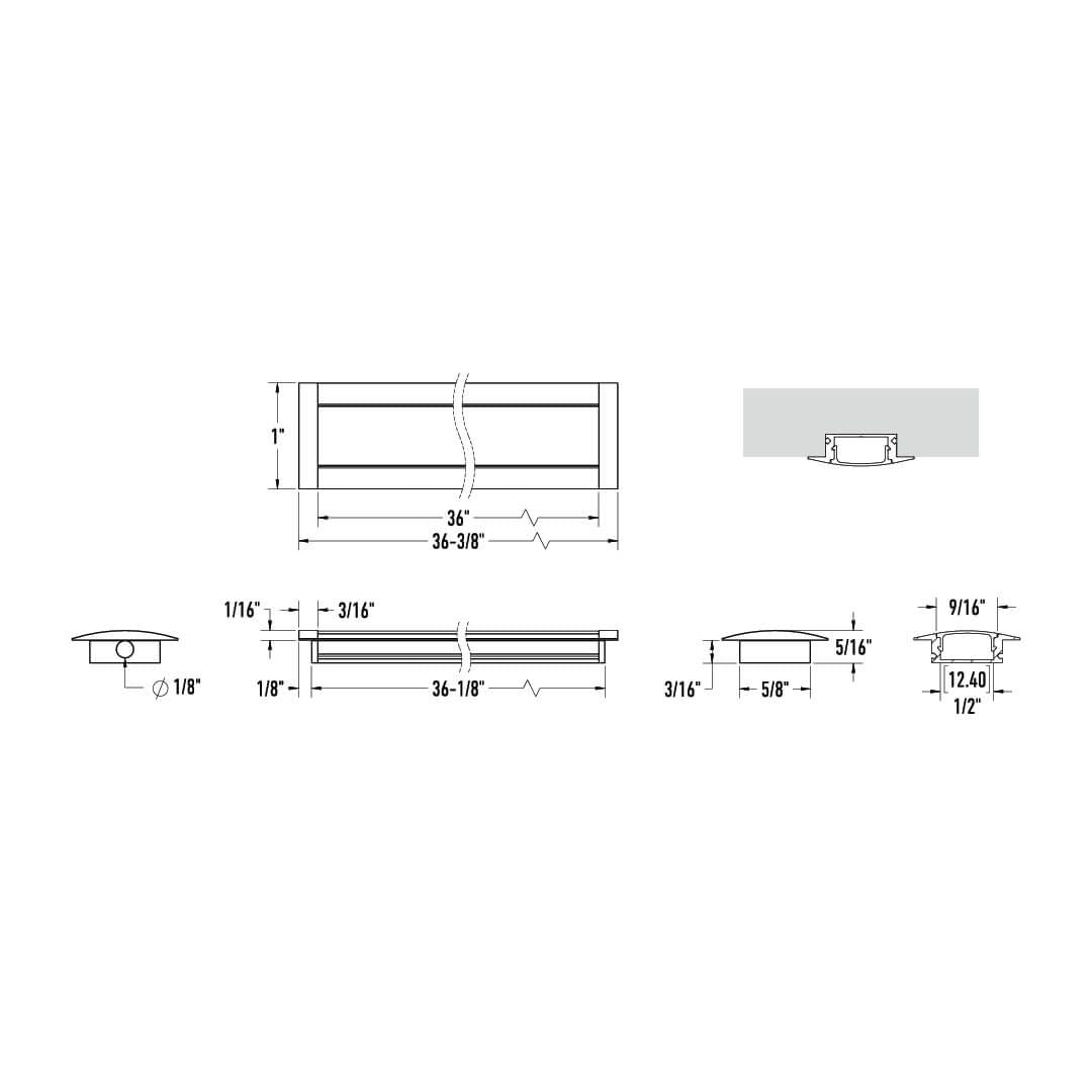 Recessed Aluminum Extrusion
