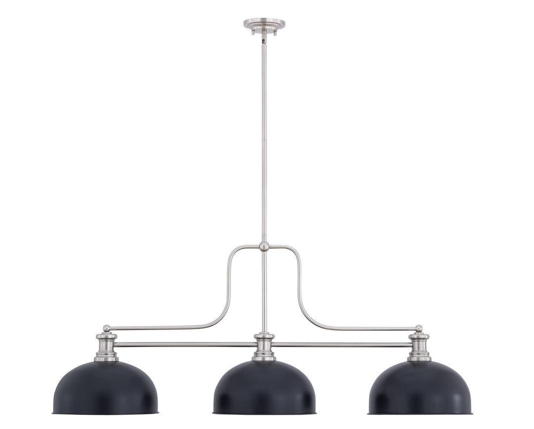 Melange - 3 Light Billiard Light (725-3BN-D13MB)