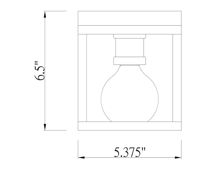 Kube - 1 Light Flush Mount