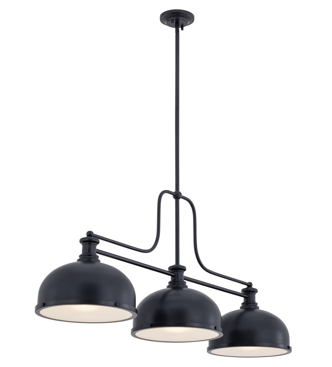 Melange - 3 Light Billiard Light (725-3MB-D12MB)