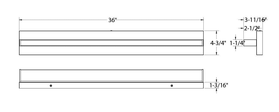Ledge - LED Adjustable Linear Wall Light