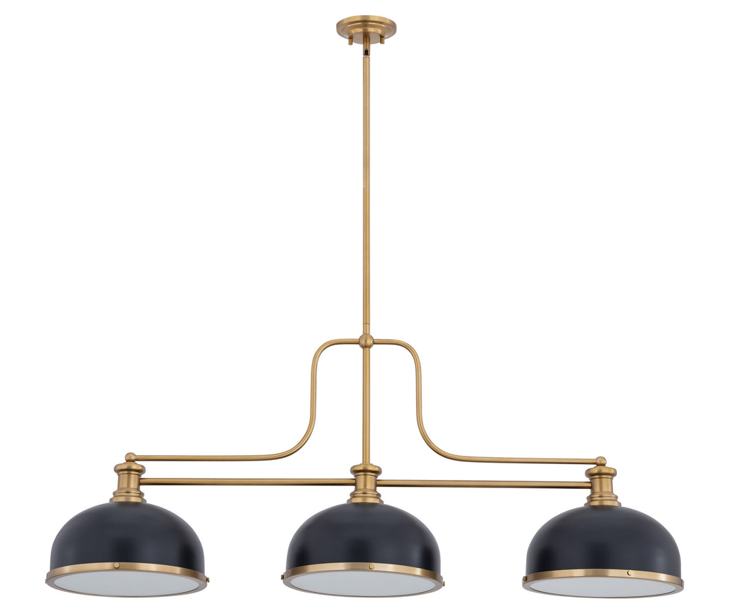 Melange - 3 Light Billiard Light (725-3HBR-D12MB+HBR)