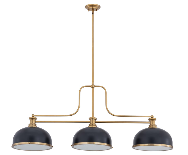 Melange - 3 Light Billiard Light (725-3HBR-D12MB+HBR)