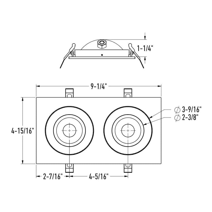 Pivot - LED Double Flat Gimbal Recessed