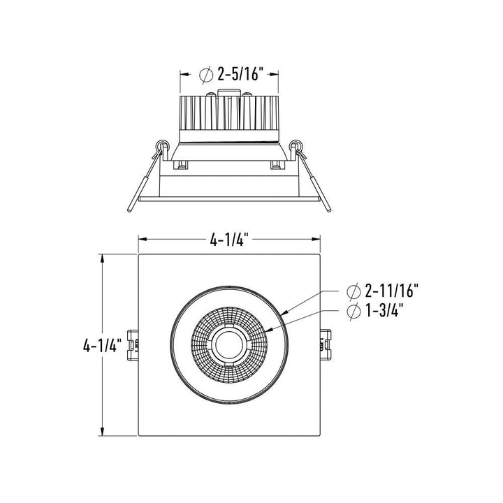 Revolve - LED Square Regressed Gimbal Downlight