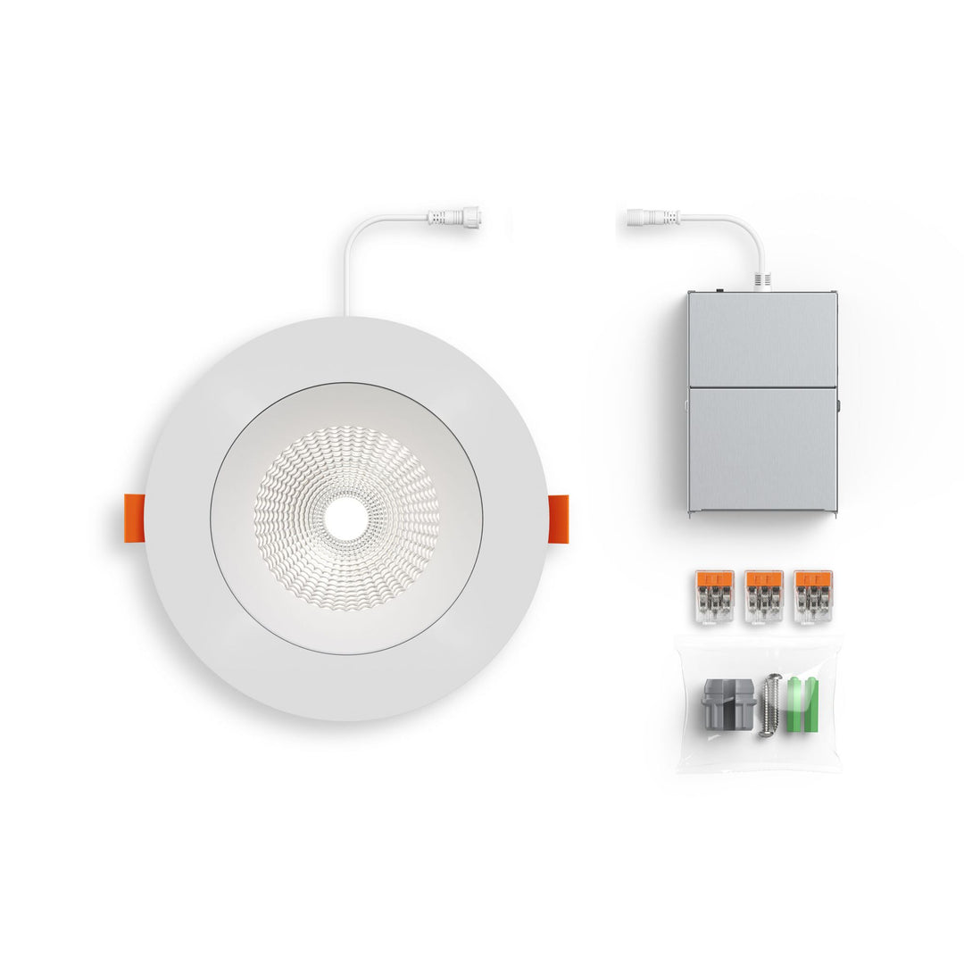 Revolve - LED 6" Round Regressed Gimbal Downlight (5CCT + Dim-to-Warm)